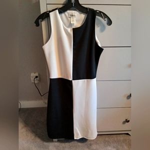 Taboo Black and white block dress